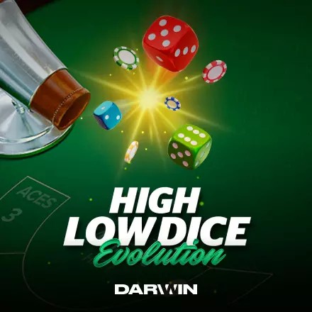 Table Games logo of High Low Dice Evolution from Darwin Gaming at Monster Casino